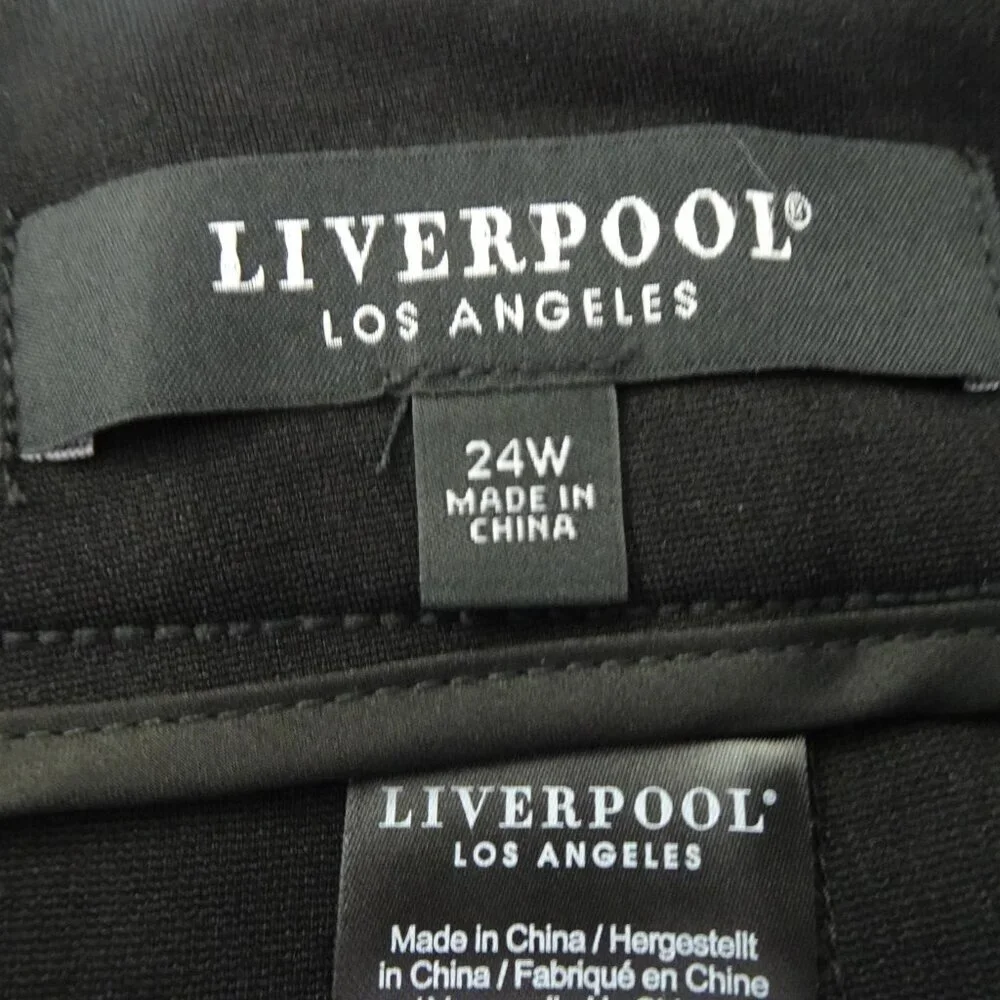Liverpool Pencil Skirt Women's Plus Size 24W Black Short Capsule Wardrobe - Picture 10 of 12